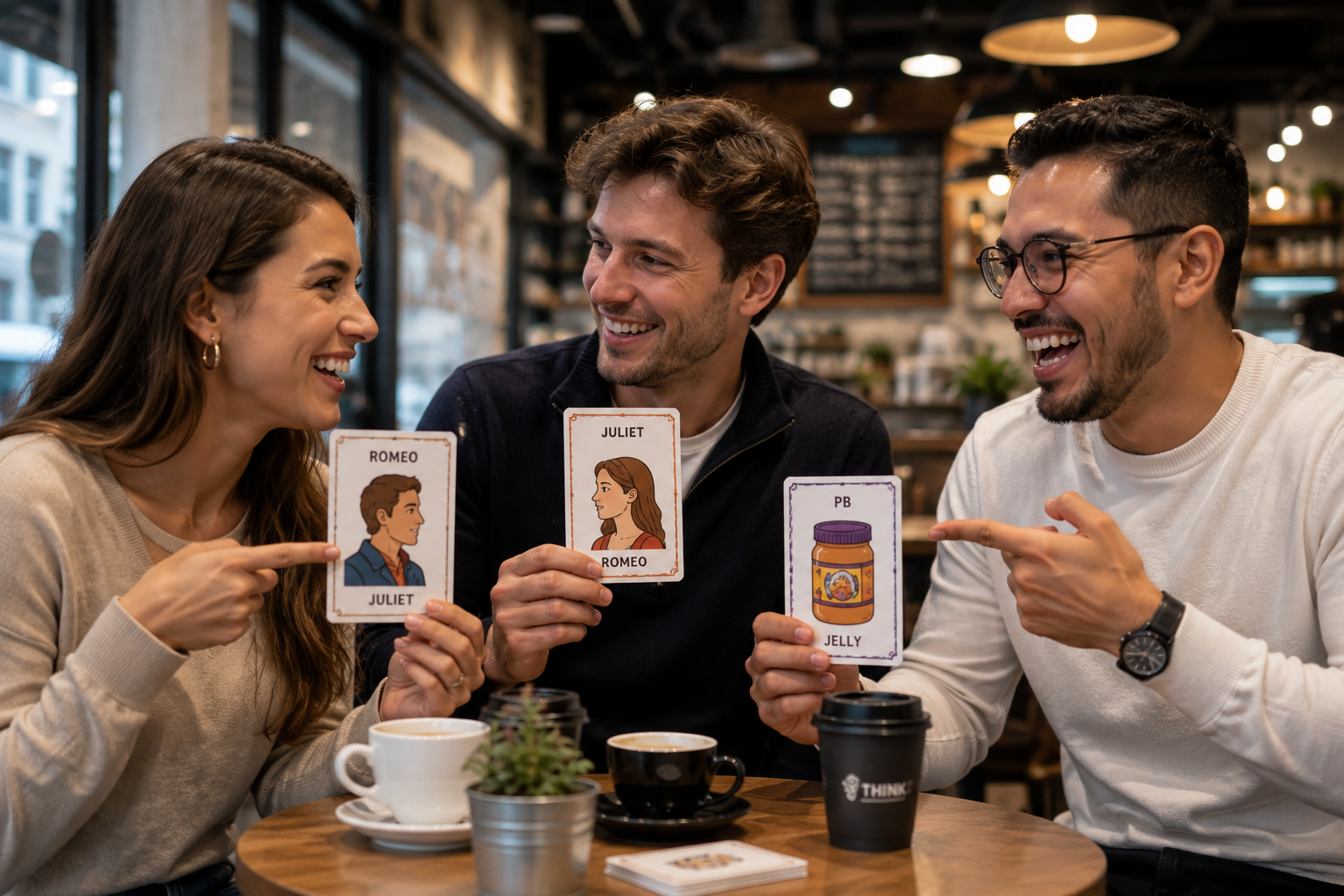 Find Your Match | Ice Breaker Games - Participants showing matching cards and laughing together during ice breaker activity